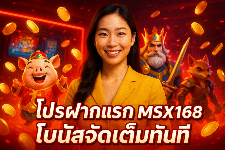 โปรฝากแรก MSX168 โบนัสจัดเต็มทันที