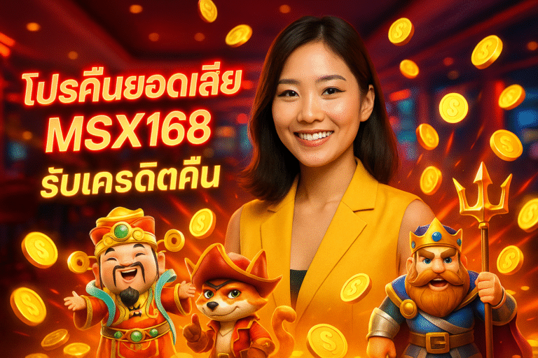 โปรคืนยอดเสีย MSX168 รับเครดิตคืน